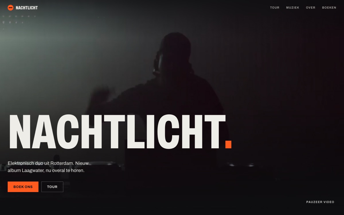 Voorbeeld van de template Muziek